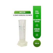 Mezür Kısa Form 500 Ml Hexagonal Cam Taban