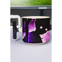 Mob Psycho 100 Anime Baskılı Seramik Lüks Kupa 1 Adet T Şeklinde Özel Siyah Kulp Dalga Kulp V3t Çok Renkli