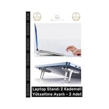 Tabletstandı Ergonomik Laptop Standı Bilgisayar Tutucu Yükseltici Portatif Yükseltme Ayarlı - 2- Ad