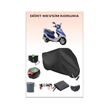 Siyah Kanuni Trex 125 Için Arka Çanta Ve Kilit Uyumlu Motosiklet Branda, Güvenli