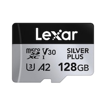 128 Gb Profesyonel Gümüş Artı Mikro Sd Kart, Uhs-ı, C10, U3, V30, Full Hd Ve 4k, 205/150 Mb/s'ye Kadar Microsdxc Hafıza Kartı, Videografçılar, Oyuncular İçin Lmssıpl128g-bnanu