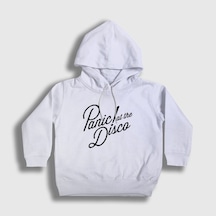 Presmono Unisex Çocuk Rare To Die Panic At The Disco Kapüşonlu Sweatshirt Beyaz