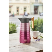 Cooker 2 Litre Çelik Termos Bambu Saplı Yeşil Pembe
