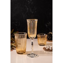 Mest 12 Parça Joy Model Su Ve Meşrubat Bardağı Seti - 170, 290, 365 Cc - Çok Amaçlı Şıklık Amber