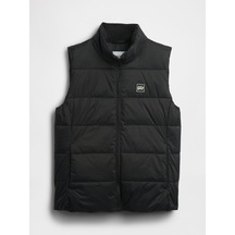 Gap V-frch Logo Lw Puffer Vest Kadın Siyah Yelek 791282002