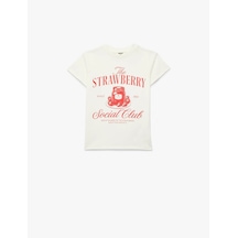 Koton Bisiklet Yaka Baskılı Ekru Kız Çocuk T-shirt 6skg10291ak Ekru Koton Bisiklet Yaka Baskılı Ekru Kız Çocuk T-shirt 6skg10291ak Ekru