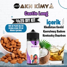 Castle Long Five Pawns Yoğun Dıy Kit Kavrulmuş Badem Bourbon Gıda Aroması %25 Oranda Aroma İçerir Hazır Değildir 100 Ml