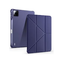 Aksesuarcim Xiaomi Mi Pad 8 Pro İle Uyumlu Kılıf Silikon Yumuşak Kalem Bölmeli Esnek 4 Farklı Stand Olabilen Tablet Kılıfı Lacivert Sku: Zeusb0gjtglc1f Arka Kapak