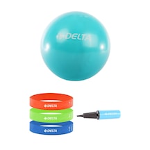 Delta 75 cm Pilates Topu 3'lü Squat Bandı Egzersiz Direnç Lastiği
