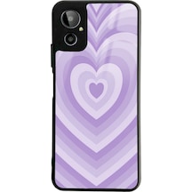 Gm 23 Se Lila Kalp Tasarımlı Glossy Telefon Kılıfı Siyah