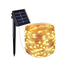 Menfry 20 Mt Güneş Enerjili Solar Peri Led Işık Dekoratif Bahçe Büyük Panel Aydınlatma Dış Mekan 200 Led Çok Renkli