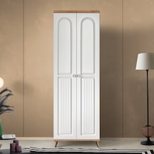 Bohem 2 Kapaklı Komple Mdf Atlantik Çam-beyaz Gardırop