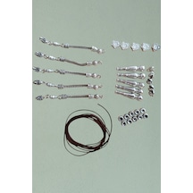 Tesbih Yapma Aparatları İmame Yapım Seti İmame Püskül Metal Ara Tesbih İpi 5 Takım