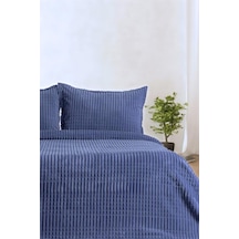 Merinos Modern Line 3 Parça Çift Kişilik Battaniye Seti Kutulu 220x240 Lacivert