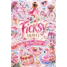 Santorini Ege Adası Sticker Seti - 40 Adet Yaz Tatil Seyahat Travel Gezgin Etiket Çıkartma Diğer