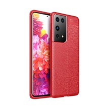 Newface Samsung Uyumlu,  Galaxy S21 Ultra Kılıf Auto Focus Kapak - Kırmızı