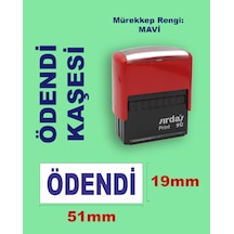 Ödendi Kaşesi, 912 51mm 19mm Mavi Keçeli Otomatik Kaşe