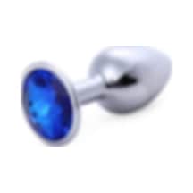 Truva Shop Pretty Love Metal Gümüş 7 CM Taşlı Anal Plug Anal  Tıpa