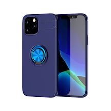 Apple iPhone  Uyumlu,  12 Kılıf Range Yüzüklü Silikon - Mavi