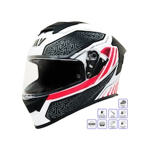 My Helmets Mks001-wrb Yarış Spoiler Güneş Vizörlü Şeffaf Full Face Motosiklet Kaskı