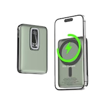 Magnetic Power Bank 5000 Mah Kablosuz Hızlı Şarj Led Gösterge Ekran Magsafe Uyumlu 22.5w Pd Qc Taşınabilir Şarj C