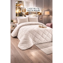 Welsoft Lux Çift Kişilik Yorgan 195 215 Cm Ultra Yumuşak & Sıcak Ekru