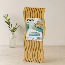 Bambu Servis Sunum Tahtası 17x39x1.5 Cm Çift Yüzlü Dalgalı/kanallı Çok Renkli