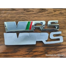Skoda Vrs Uyumlu Metal Amblem 3d Krom Bagaj Kapı Arma 3m Bantlı Octavia Superb Fabia Spor Vrs Logo