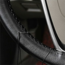 Skoda Octavia 09-12 Uyumlu Deri Direksiyon Kılıfı Kaliteli Dikmeli Siyah