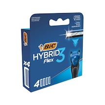 Hybrid 3 Erkek Tıraş Bıçağı 1 Sap Ve 4 Yedek Başlık 3 Bıçak , 3 Teknolojik Titanyum Bıçak, E Vitamini İle Zenginleştirilmiş Geniş Kayganlaştırıcı Bant