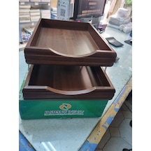 Ahşap 2 Li Evrak Rafı 7722-1