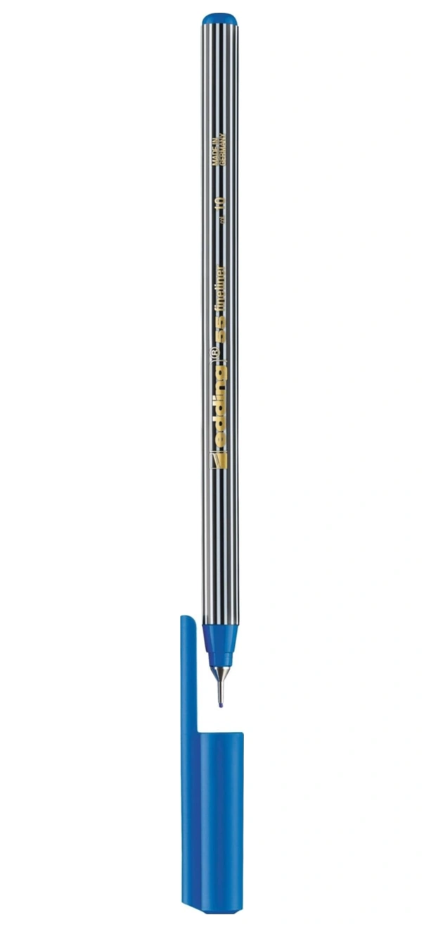 55 İnce Uçlu Kalem Fineliner Keçeli Kalem 0.3mm Açık Mavi 10' Lu Paket