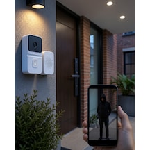 Wifi Akıllı Kapı Zili Gece Görüşlü 800mah Şarj Edilebilir