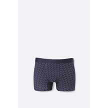Avva Erkek Lacivert Dikişsiz Desenli Modal Boxer A62y9519