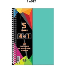 Spiralli Pp Kapak 4+1 125 Yaprak Ayraçlı Defter