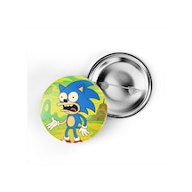 Sonic - 44 Mm İğneli Çanta Rozeti - 5 Adet Diğer