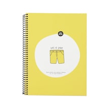 80 Yaprak Kareli Hafif Kağıt Stickerli Defter, Şort, 18.5x25cm Çok Renkli