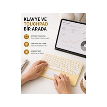 Bluetooth Klavye Kablosuz, Sessiz Tuşlu, Android Apple Uyumlu iOS Windows Uyumlu, Kompakt Taşınabilir Tasarım