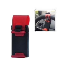 Direksiyon Arası Yan Cep Telefon Tutucu Oto Araç Içi Kırmızı