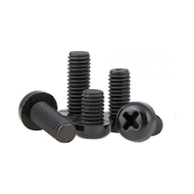 M2,5 X 4mm Plastik Civata Vida Siyah X 5 Adet Rf003