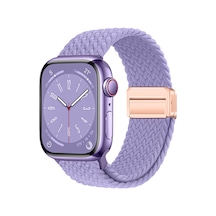 Watch 7 41mm Ogaa Krd-134 Örgü Tasarımlı Hasır Kordon Strap Kayış - Lila