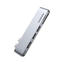 Apple Uyumlu MacBook Pro Air İçin Thunderbolt 3 Type-c Hdmı Usb 3.0 Tf Sd Kart Okuyucu Hub Adaptör
