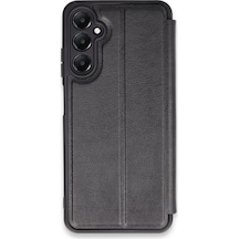 Newface - 358 - Samsung Galaxy Uyumlu S24 Fe Kılıf Flip Cover - Ece-umay - - Siyah