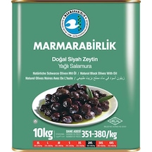 Marmarabirlik Doğal Yağlı Salamura 351-380 KB 2XS Siyah Zeytin Teneke 10 KG