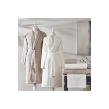 Taç Blaze Pure Cotton Pamuk Aile Bornoz Seti Ekru Taç Blaze Pure Cotton Pamuk Aile Bornoz Seti Ekru