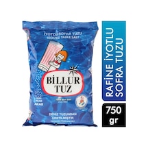 Billur Rafine İyotlu Sofra Tuzu 750 Gr 8'li Paket