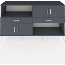 Hyperion Konsol 3 Raflı 2 Çekmeceli 4 Kapaklı 176x44x99 Antrasit-antrasit Antrasıt/antrasıt - Antrasıt