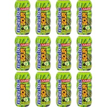 Mentos Sour Yeşil Elma Aromalı Şekersiz Tatlandırıcılı Ekşi Draje Sakız 30 G X 12 Adet