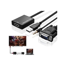 Vga To Hdmi Sesli Çevirici Dönüştürücü Kablo
