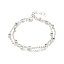 Novahub Gümüş Bohem Çok Katmanlı Alaşım Boncuk Halhal Kadın Moda Plaj Takı Parti Hediyeleri Gümüş